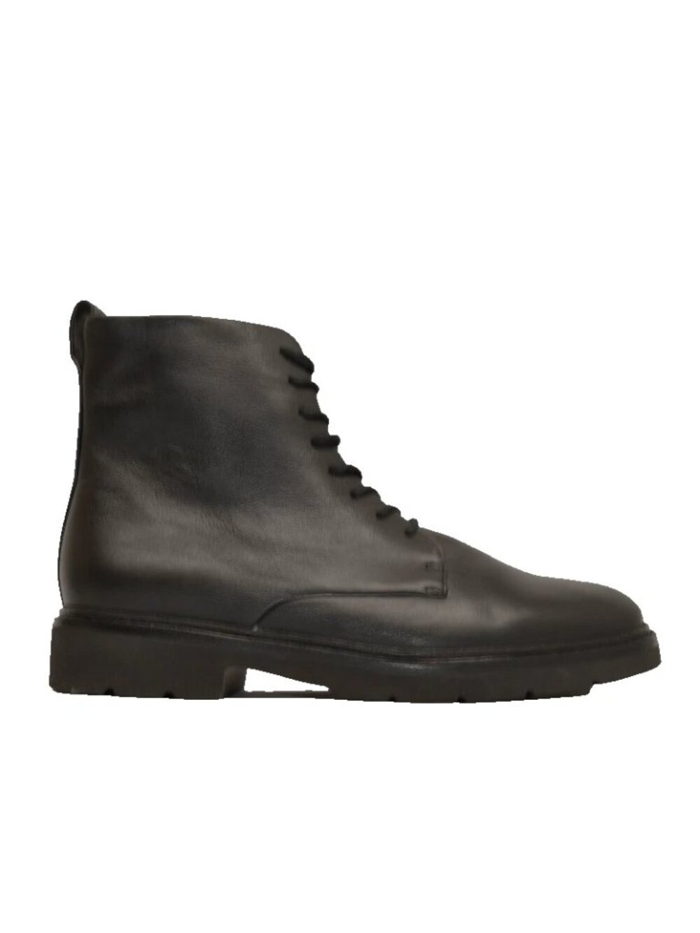 New! Vince Rae Leather Lace Up Combat Boots Black Size 8 M DD549